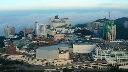 Genting Highlands aerial video, Pahang, Malaysia