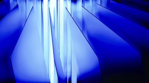 Glass Bands Blue With Backlighting. Clean Composition