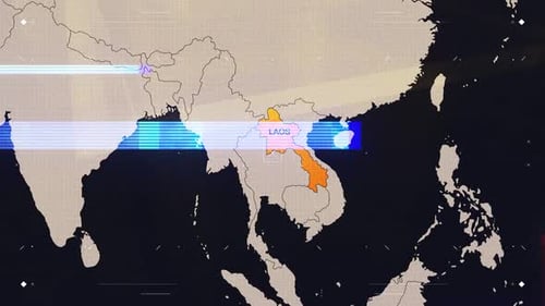 Nachrichtenkarte von Laos Hud