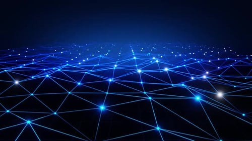 Abstract Futuristic Technology Network Lines Background