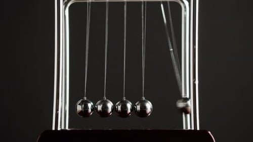 Newton's Cradle Demonstrating Conservation of Energy