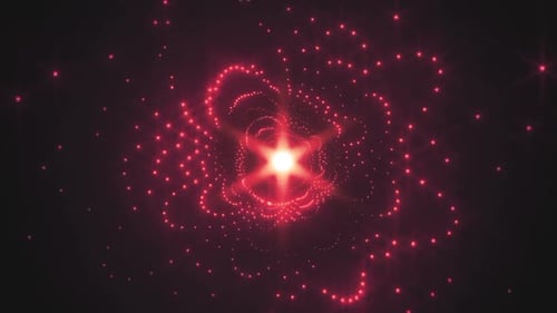 Yellow Flower Shape Tunnel Animation Background