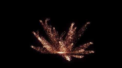 Glowing Fire Sparks Bursting Transition Effect