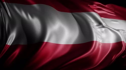 Realistic Waving Austria Flag Animation for National Projects