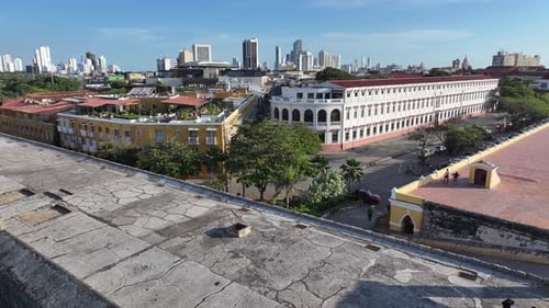 Walled City At Cartagena De Indias In Bolivar Colombia.