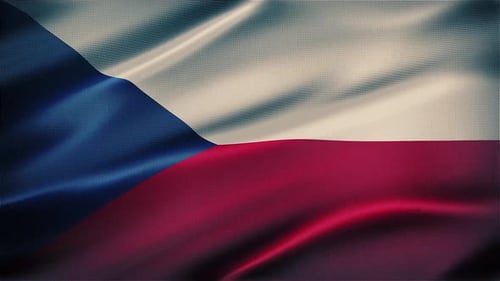 Waving Flag of Czech Republic Looping Seamless Animation