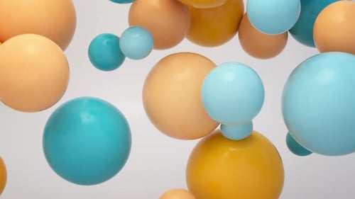 Animation en boucle 4k de boules flottantes colorées