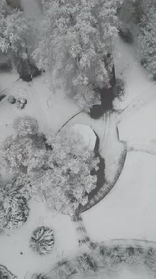 Aerial video of the city of Zurich in winter, Switzerland