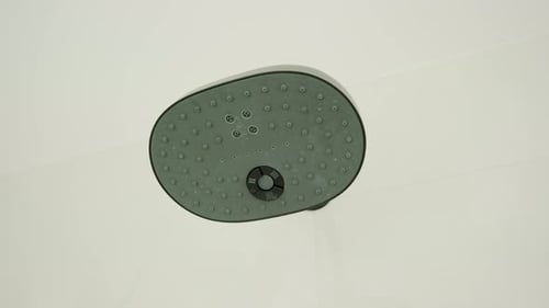 Elements of Modern Bathroom with Shower at Home Close Up Shot of Shower System