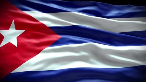 Realistic Waving Cuba Flag Animation