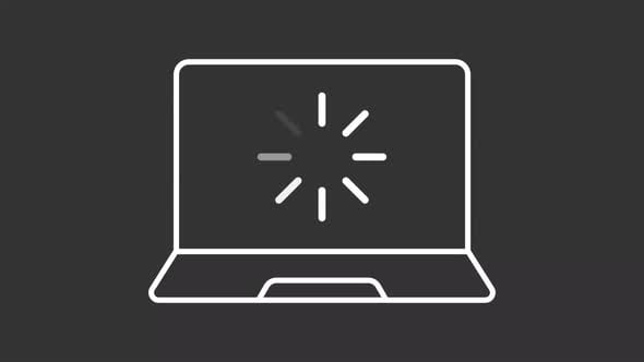 Minimalist Laptop Loading Spinner Animation, Elements Motion Graphics ...