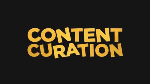 Content Curation 3D Text Alpha Channel
