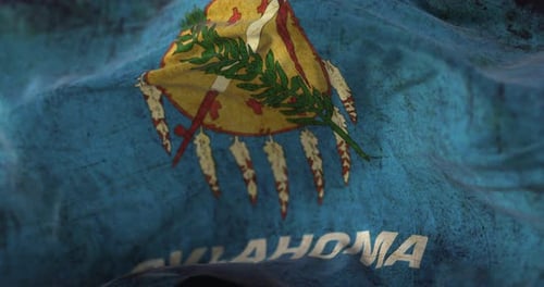 Alte Flagge des Bundesstaates Oklahoma