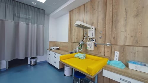 Modern Hospital Birthing Room Interior View