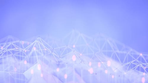 Futuristic network shape. Computer generated abstract seamless loop smooth animation