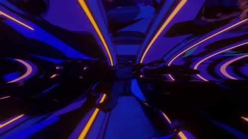 3d Rotating Sci Fi Tunnel