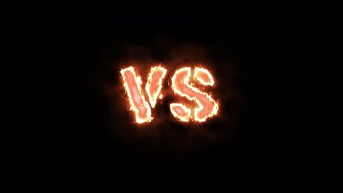 Fiery Versus Text Reveal Animation