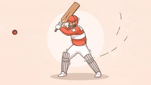 Cricket Batsman Hitting the Ball - Actions Sports - Cartoon Animations