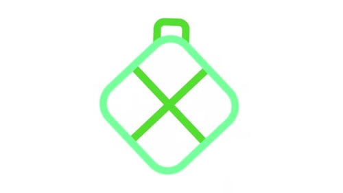 Minimalist Ketupat Icon Animation for Eid Celebrations