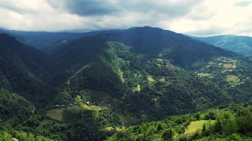 Green Mountains Background. Caucasus Mountains