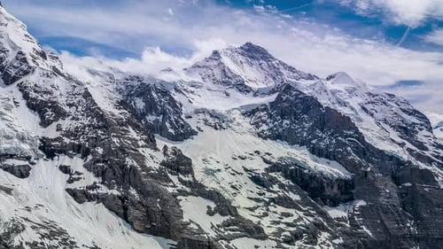 Snowy Mountains Landscape on a Clear Day