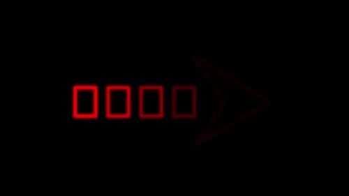 Animation of Red Neon Arrow Pointing Right on black background