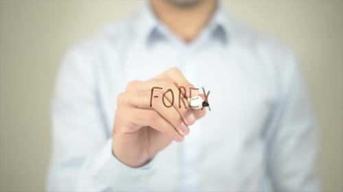 Forex, Writing on Transparent Screen