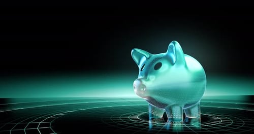 Concept of saving money using crypto money