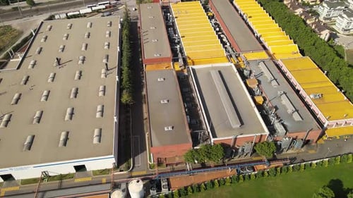 aerial factory building