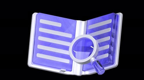 glass creative research 3D Animation, Alpha Channel, Transparent Background