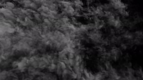 Movimento de fumaça branca a partir da vista superior lateral 4K Loop