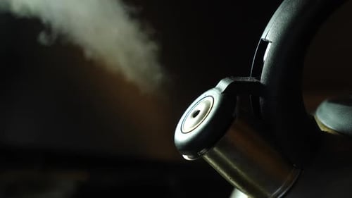 Close up of Steam Coming From Tea Kettle