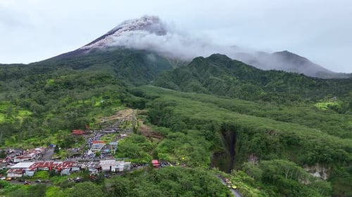 Merapi-Ausbruch aus der Luft