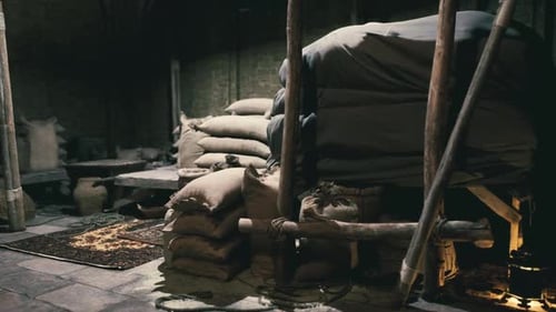 Inside an Old National African Market Showcasing Traditional Goods and Textures