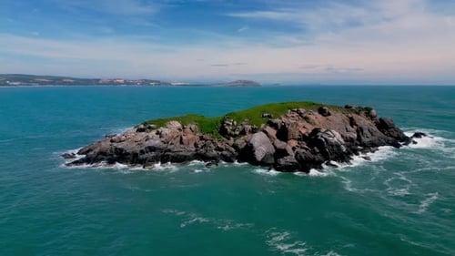 Extreme Wave Crushing Coast Large Ocean Beautiful Wave Aerial Slow Motion View of Waves Breaking