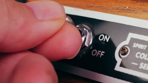 Finger Flipping Toggle Switch On and Off