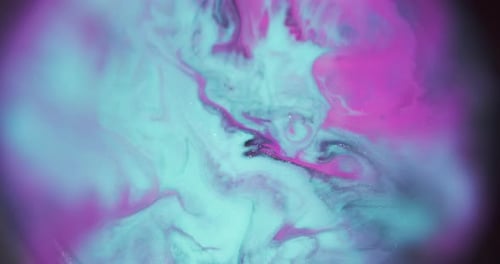 Swirling blues and pinks abstract