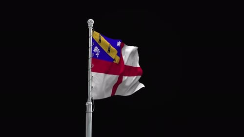 Realistic Waving Flag on Pole Animation