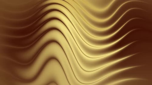 Abstract Golden Fluid Waves Seamless Loop Background Animation