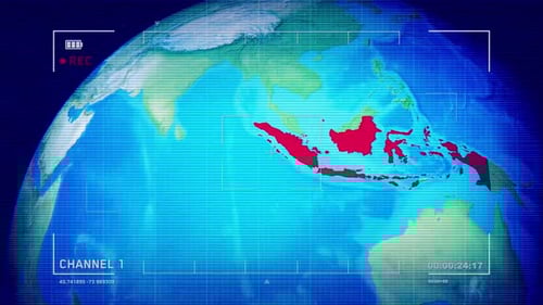 Indonesia Hud Map With Effects Satellite