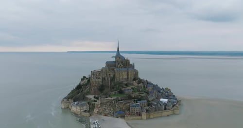 Fly Over Mont SaintMichel One of Europe's Most Unforgettable Sights Located in the Bay Where