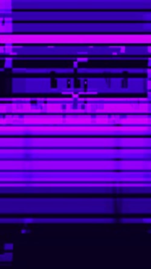 Abstract Glitch Distortion Transition with Digital Noise