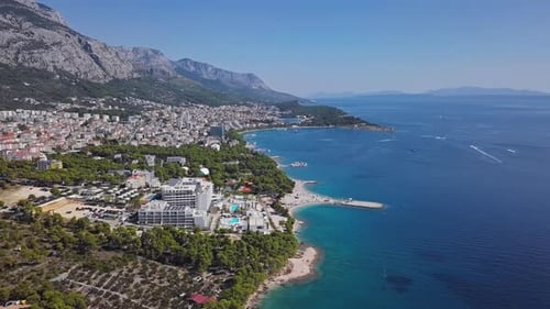 Flight Over of Makarska Croatia