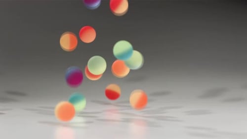 Abstract Colorful Balls Falling Loop