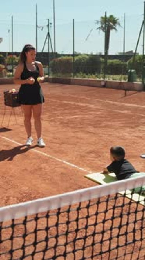 Tennis Lesson on Clay Court
