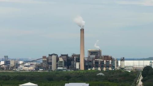 Thermal Power Station Producing Electricity By Burning Coal Fossil Fuel Big Bend Power Station in