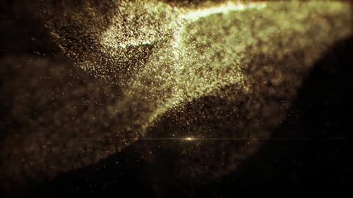 Dynamic Golden Shimmering Particles Background Element