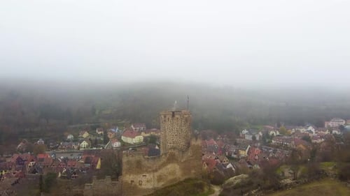 Château de Kaysersberg, Alsace\_Survol aérien