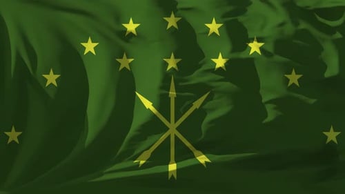 Wehende Flagge der Adygeja