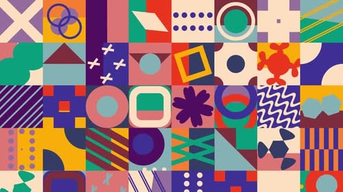 Geometrisches Hintergrundbild mit animiertem Hintergrund